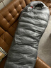 黑冰（BLACKICE）新款【B系列鸭绒木乃伊式羽绒睡袋】户外露营单人羽绒睡袋 灰色 B1000 L码（新标准） 实拍图