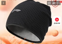 李宁帽子男抓绒帽秋冬户外徒步滑雪跑步运动帽防寒保暖摇粒绒冷帽女 黑色【可变脖套双面可戴】 实拍图