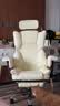 甄严选电脑椅电竞椅家用办公椅人体工学皮革老板椅直播转椅靠背可躺椅子 大满配-米白+乳胶+4级气杆+脚踏 实拍图
