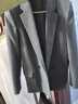 优衣库女装双排扣茄克/外套通勤商务西装夹克早春481603 484252 481603/05天灰色 XS 实拍图