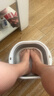 妙美折叠洗脸盆32cm1个家用婴儿宿舍厨房浴室塑料盆硅胶伸压缩便携式 实拍图