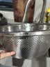 国风（GuofenG）食品级304不锈钢盆洗菜盆沥水盆加厚漏盆米筛淘米篮子厨房滤水盆 【加厚304#钢】32cm实盆+沥水盆 实拍图