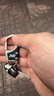 TLXT高档钥匙扣进口档腰挂汽车钥匙扣商务锁匙扣情侣挂件钥匙链双圈环 【6481】银黑+红棕 2个装 实拍图