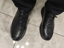奥康（Aokang）奥康男鞋休闲皮鞋商务休闲鞋舒适百搭厚底运动鞋 黑色加绒42  实拍图