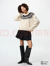 优衣库女装费尔岛风圆领针织衫/毛衣毛衫479233 01 乳白色 L /160/88A 实拍图