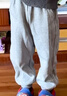 罗蒙儿童裤子男童冬款儿童运动裤束脚卫裤校裤女童校园裤子灰薄绒130 实拍图