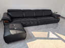 狄普青皮头层牛皮艺沙发大坐深头靠可调节3.4米沙发Ultra版曜夜黑玉衡 实拍图