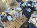 原始人户外折叠桌铝合金蛋卷桌露营桌子野餐桌椅便携式装备野营野炊 【中号】铝合金蛋卷桌-配收纳袋 实拍图