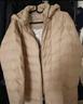 坦博尔轻薄羽绒服女短款宽松脱卸帽秋保暖女士外套TD236256 金桂米 165  实拍图