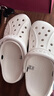 CROCS卡骆驰洞洞鞋贝雅男鞋女鞋轻便耐磨一脚蹬拖鞋休闲鞋|10126 白-100 37 /38(230mm) 实拍图