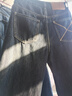 百图betu女装秋冬新款牛仔裤显瘦高腰阔腿渐变毛边牛仔裤2310D07 牛仔色 M 实拍图