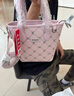 Kappa卡帕 新款正品女士设计感单肩托特包手提菜篮子斜挎通勤包 桃气奶芙粉 实拍图