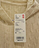 优衣库女装可机洗纽花针织连帽套头衫478871 01 乳白色 L /160/88 实拍图