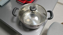 爱仕达（ASD）汤锅304不锈钢蒸汤锅 炖煮锅复底小汤锅22CM燃气电磁炉通用奶锅B1 实拍图
