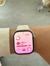 Apple/苹果 Watch Series 10 智能手表GPS款46毫米玫瑰金色铝金属表壳淡桃粉色运动型表带S/M MX293CH/B 实拍图