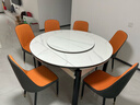 铭府世臻餐桌家用加厚岩板餐桌椅组合方圆两用餐桌813#【1.35米】一桌六椅 实拍图
