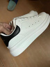 H8小白鞋2025新款秋季百搭莆田鞋子情侣男女内增高厚底休闲运动板鞋 白色-黑皮尾（礼盒装） 42 男码 实拍图