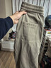 Homlean休闲裤男纯棉直筒加绒保暖冬季宽松阔腿裤子男潮流HZ27JR卡其XL 实拍图