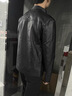 花花公子（PLAYBOY）皮夹克男秋冬款新款潮流商务立领皮衣男士机车休闲加绒保暖外套男 Q-YHANHH609黑色 常规 XL 实拍图
