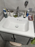 波彼（BOBI）台盆陶瓷一体盆洗手盆单盆阳台浴室柜卫生间半嵌入洗脸面盆池定制 【60*48CM】盆+弹跳下水+防臭管 实拍图
