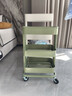 宜家（IKEA）拉斯克家居小推车三层置物架移动茶水桌客厅咖啡桌厨房储物收纳架 【升级款】灰绿色小号 28*38*61cm 实拍图