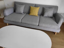 源氏木语 布艺沙发简约现代小户型客厅沙发北欧三人家具组合套装 三人位(抱枕雾灰*2+黄*1)雾灰 组合 193cm 实拍图
