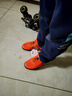 卡尔美（KELME）儿童足球鞋魔术贴免系带碎钉TF透气学生球鞋6873003 荧光橙 32 实拍图