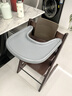 Nuskin餐椅儿童成长椅宝宝吃饭座椅学习椅婴儿进口榉木椅子六件套 核桃棕餐椅+棕色围栏+白餐盘+坐垫+安全带+防倒件 实拍图