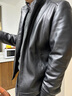 杉杉【头层绵羊皮】新年皮衣男四季款商务休闲上衣翻领真皮夹克外套男 黑色(立领款)-拍大一码 XL 180/96A(52) 实拍图