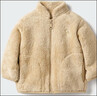 优衣库婴幼儿宝宝长绒摇粒绒拉链茄克长袖外套478434 31 米色 90 实拍图