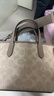 蔻驰（COACH）奥莱女士女包经典标志CITY迷你托特包单肩斜挎包手提包礼物city15 SV/沙黄色/灰褐色 实拍图