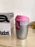 OUDON保温杯不锈钢咖啡杯 外出携带简约350ml 便携高颜值水杯随行杯 粉色 350ML 实拍图
