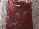 优衣库女装罗纹亨利领T恤/长袖修身短款内搭打底479591 487908 479591/17枣红色 M 实拍图