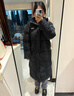 斐乐 斐护科技|斐乐女装长款羽绒服冬季休闲简约连帽保暖羽绒外套 正黑色-BK L 实拍图