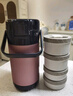 科博康（KBOKA） 德国保温饭盒超长保温大容量多层保温桶304不锈钢饭盒上班族防烫 尊贵紫2.6L-三层【加厚保温袋+餐具+背带】 实拍图