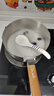 三四钢雪平锅内层316L不锈钢22cm日式奶锅带蒸笼食品级无涂层煮面 38123 实拍图