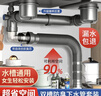 海立厨房洗菜盆防臭下水管套装110双水槽洗碗台池60cm排水管配件CS244 实拍图