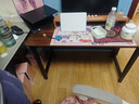 新颜值主义电脑桌电竞桌实木书桌家用台式办公桌学习桌写字桌工作台长条桌子 120*60CM【40MM碳钢腿】胡桃色 实拍图