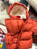 巴拉巴拉童装儿童羽绒服宝宝男女童2025冬装新款婴儿外套保暖上衣泡芙羽绒 红色小南瓜61003-白鸭绒 80 （充绒量64g 适合9-12个月） 实拍图