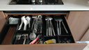 厨房抽屉分隔餐具收纳盒家用橱柜内置分格刀叉筷子置物架厨具收纳 【优选铝材】46*15cm餐具收纳盒 实拍图