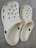 名创优品（MINISO）洞洞鞋女男夏季外穿沙滩凉鞋防滑厚底踩屎感包头凉拖鞋骨白38-39 实拍图