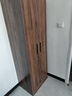 易宝林衣柜现代简约翻开门大衣柜胡桃色板式衣柜卧室家用出租房挂衣柜子 80CM胡桃色丨两门+送货上门 实拍图
