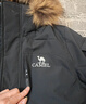 骆驼（CAMEL）户外极寒派克工装毛领情侣款羽绒服保暖加厚中长款外套 实拍图