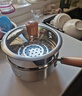 双枪奶锅 316L加厚不锈钢婴儿宝宝辅食小奶锅汤锅蒸煮一体带蒸笼 20cm 实拍图