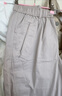 优衣库女装休闲廓形长裤/系腰带弯刀镰刀裤子481028 481028/02浅灰色 S 实拍图