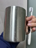 美厨（MAXCOOK）316不锈钢水杯马克杯 双层泡茶杯子学生儿童口杯400ml MCB8708 实拍图
