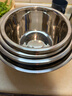 炊大皇304不锈钢盆筛五件套 加厚洗菜盆和面盆调料腌肉盆米筛五个组合装 实拍图