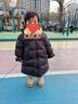 保姆鹅  【风墙】儿童羽绒服宝宝中长款护脸加厚外套保暖童装[NG2664] 炭黑 110 实拍图