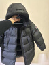 保姆鹅  【风墙】儿童羽绒服宝宝中长款护脸加厚外套保暖童装[NG2664] 炭黑 100 实拍图