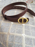 CinvaiKrose真皮皮带女士腰带女2026新款轻奢侈裤袋裙带新年情人节礼物送女友 焦糖色 110cm 实拍图